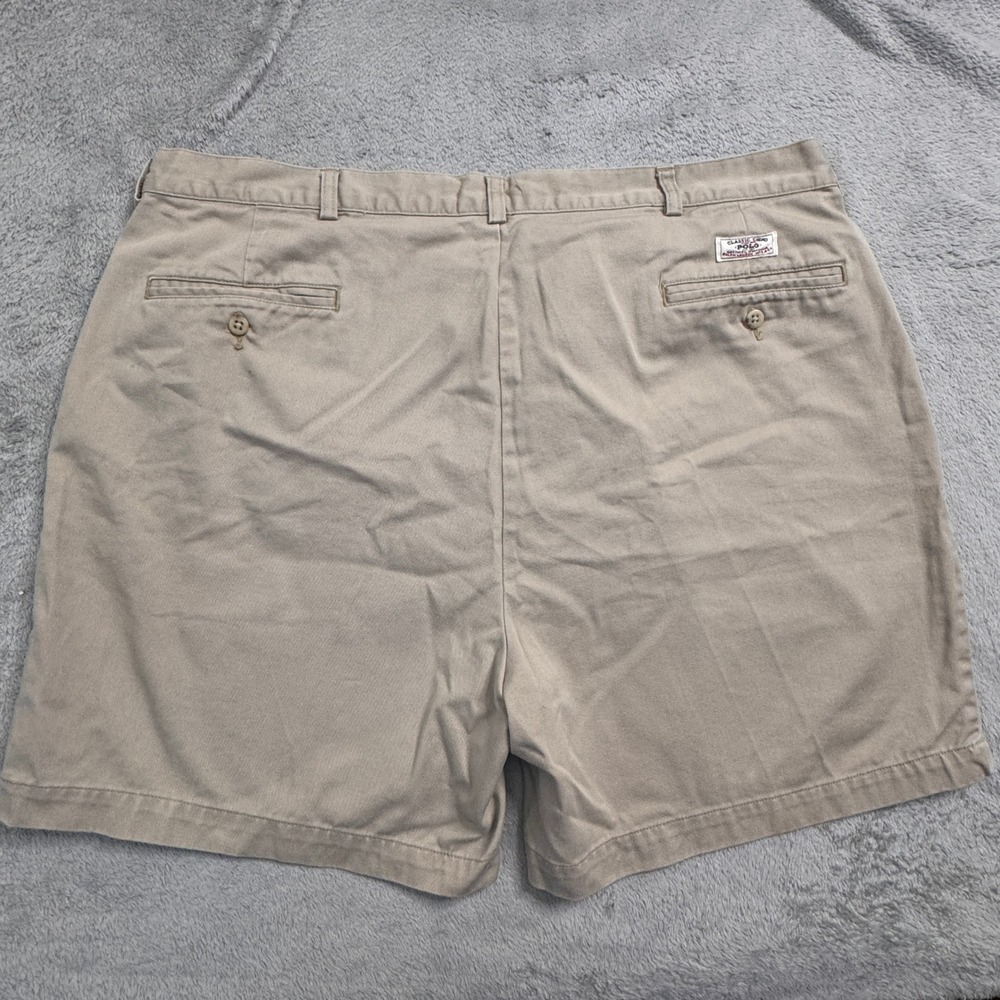 Vintage Polo Ralph‎ Lauren Men Andrew Short Classic Chino Pleated Khaki Size 42